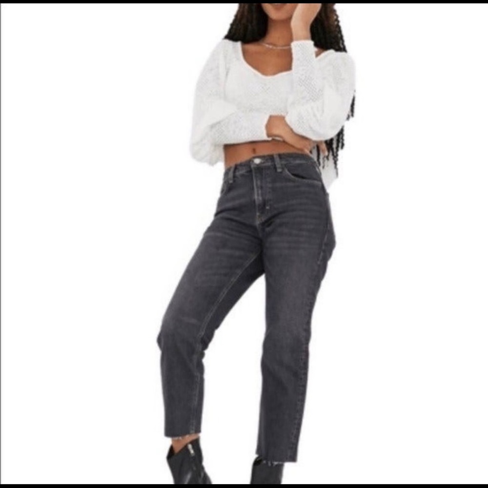 COPY - Topshop Straight Leg Black Jeans